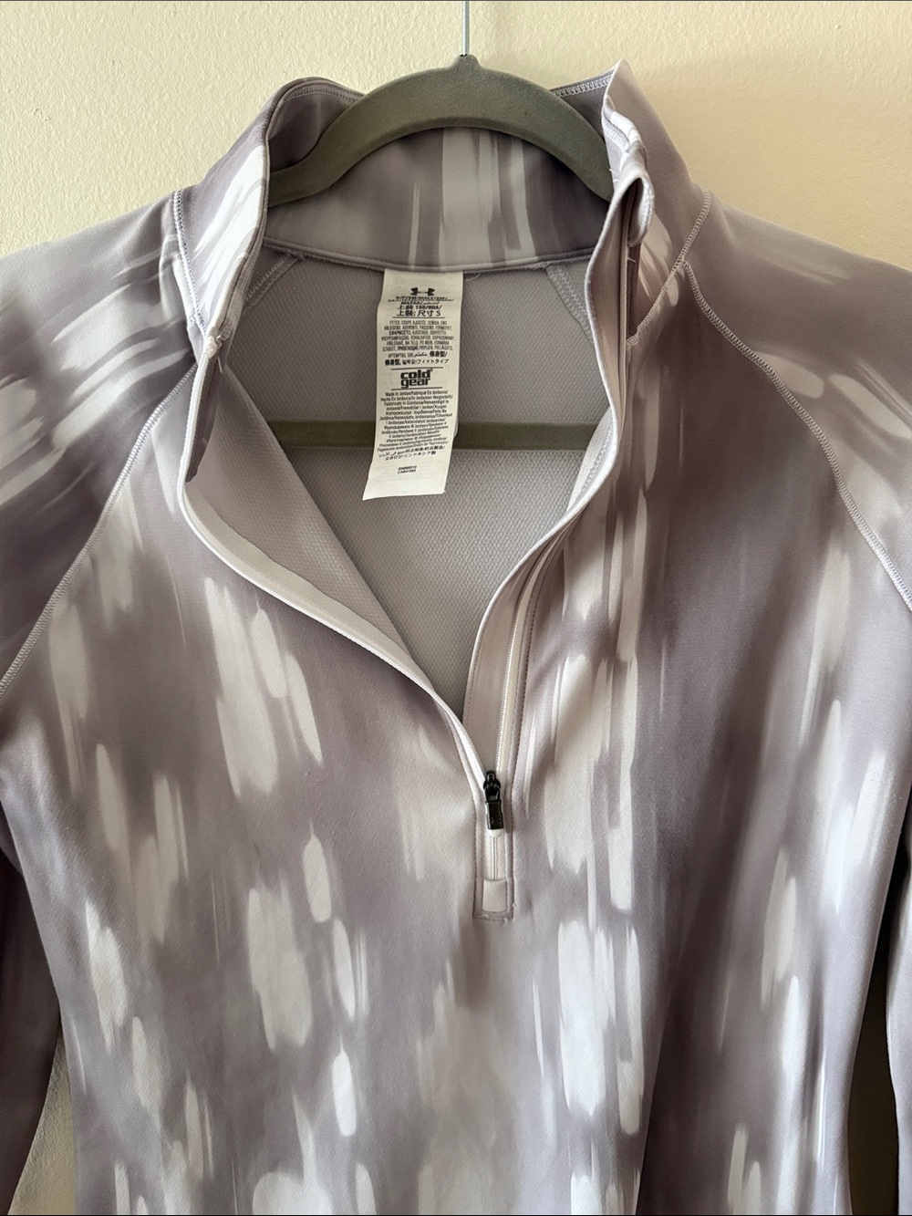Gray Athletic Quarter-Zip Pullover